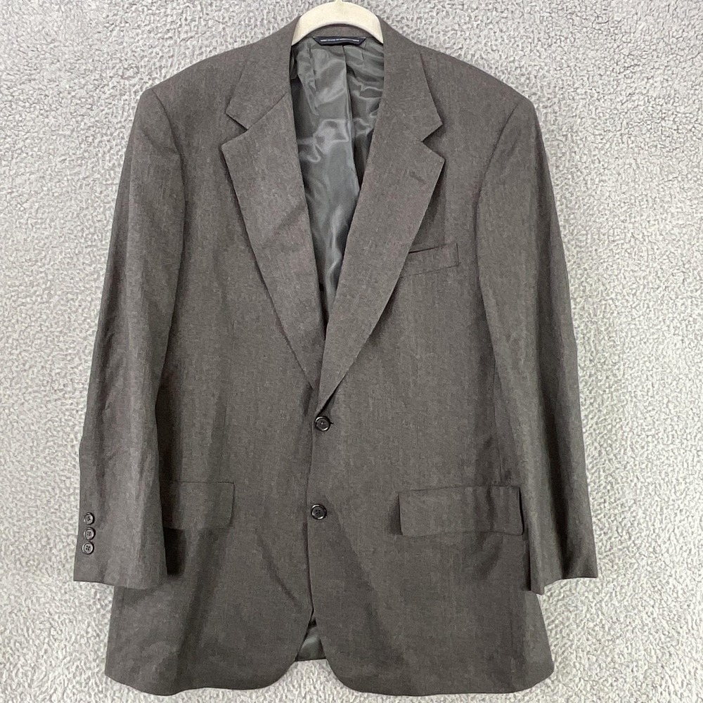 Brooks Brothers Suit Jacket Mens 42 Gray Wool Tweed Classic Blazer Made USA